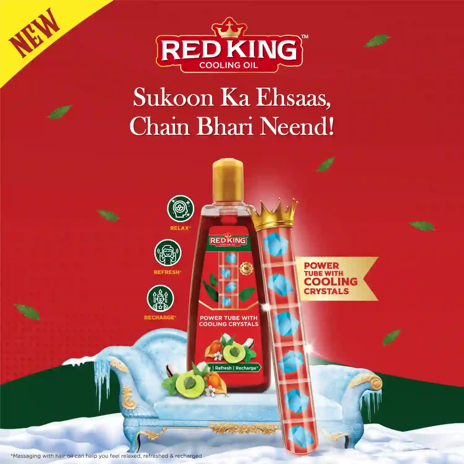 Red King Men's Cooling Oil  -200ml - 5